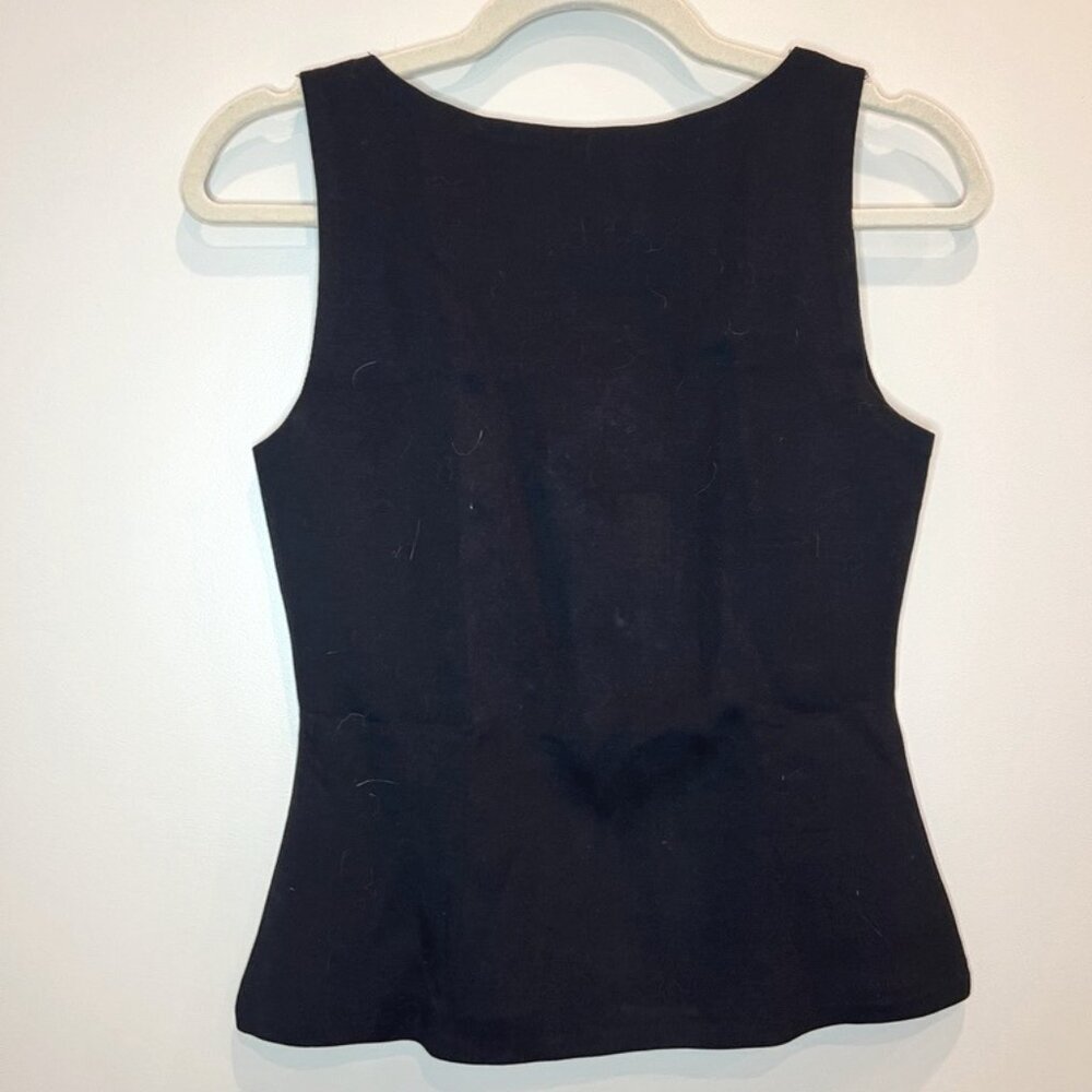 Zara Black Sleeveless Top with Scoop Back